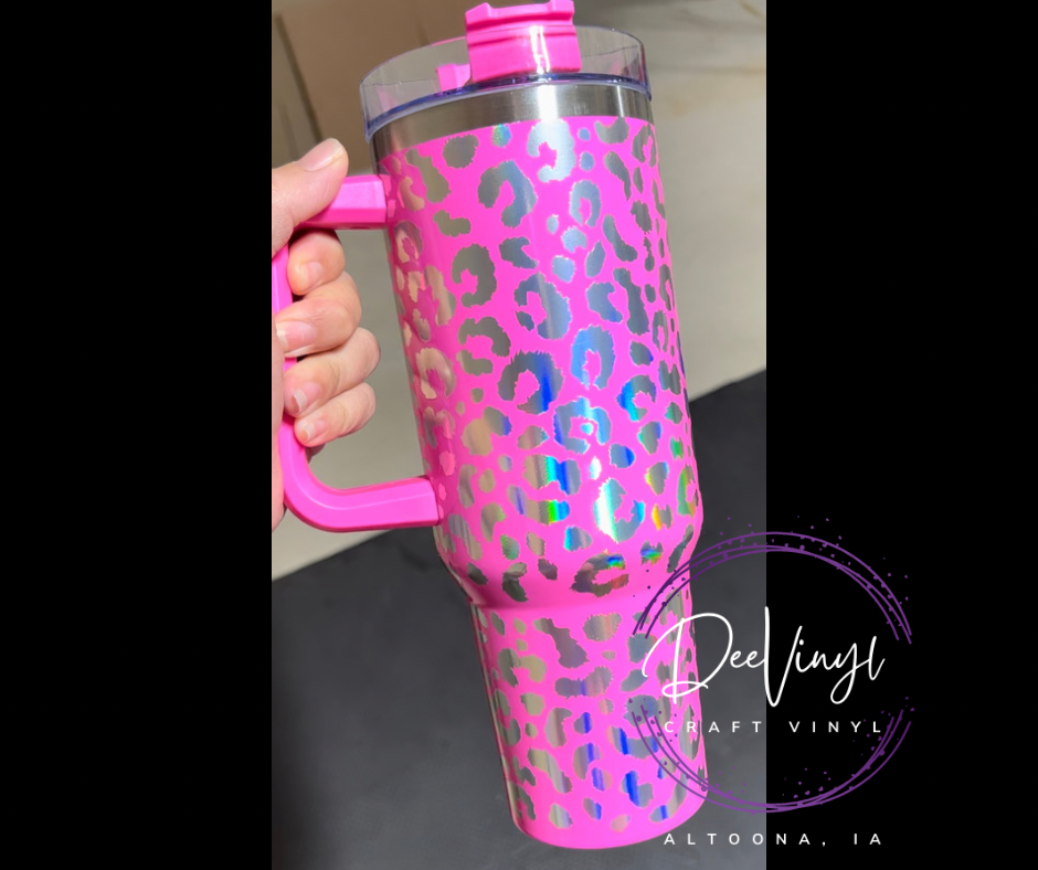 40 oz Holographic Glitter Sublimation Double Walled Screw Top