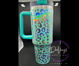 40 Ounce Leopard Holographic Tumblers NOT Sublimation