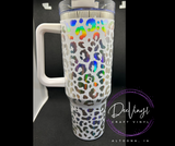 40 Ounce Leopard Holographic Tumblers NOT Sublimation