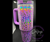 40 Ounce Leopard Holographic Tumblers NOT Sublimation