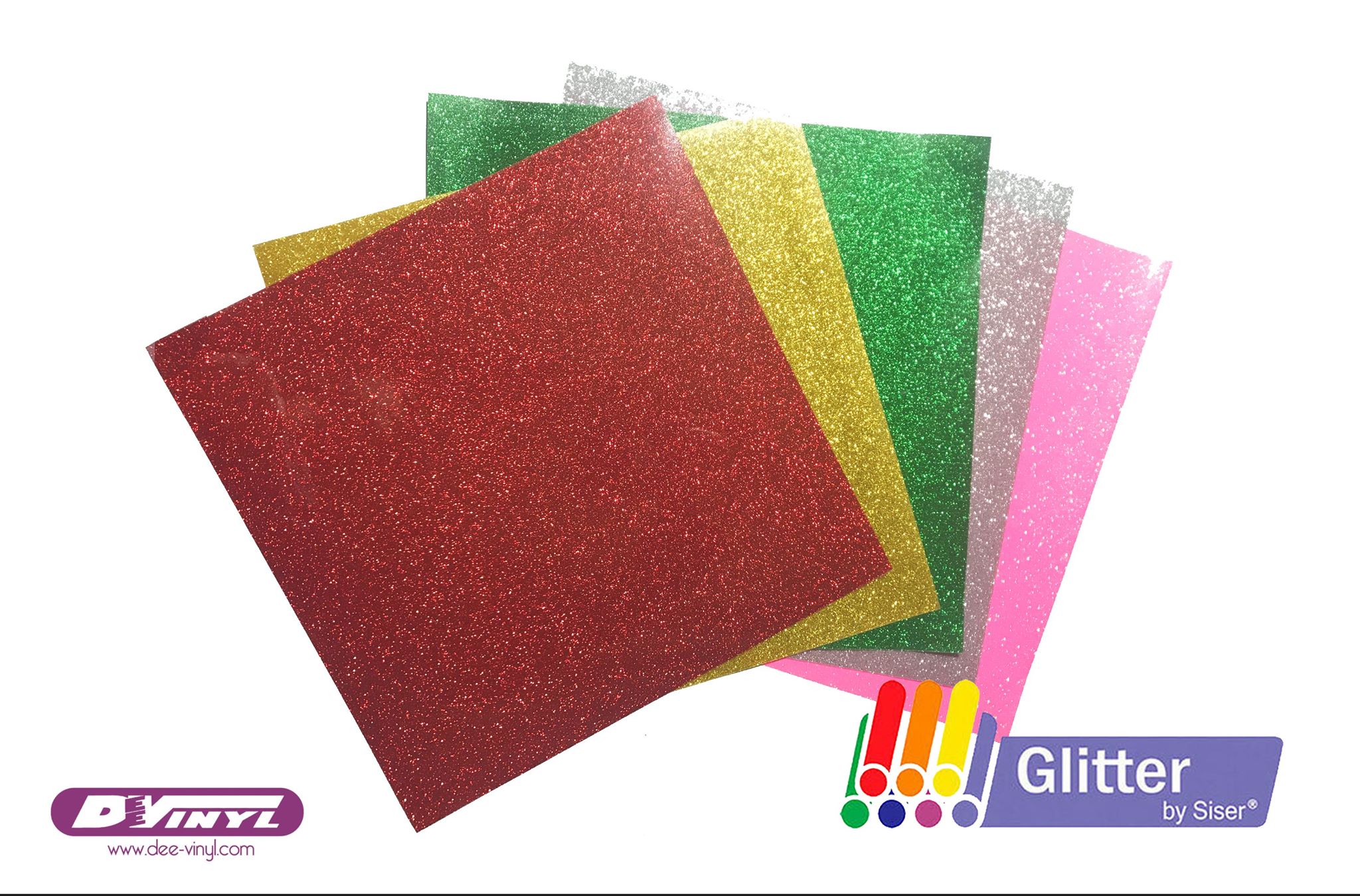 Siser Glitter Heat Transfer Vinyl - Red HTV