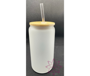 16 Oz  Glass Sublimation Can