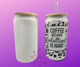20 Oz  Glass Sublimation Can