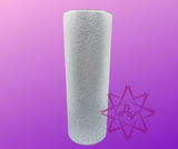 SILVER GLITTER 20 Oz Skinny (non-tapered) Sublimation Tumbler