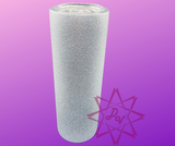 SILVER GLITTER 20 Oz Skinny (non-tapered) Sublimation Tumbler