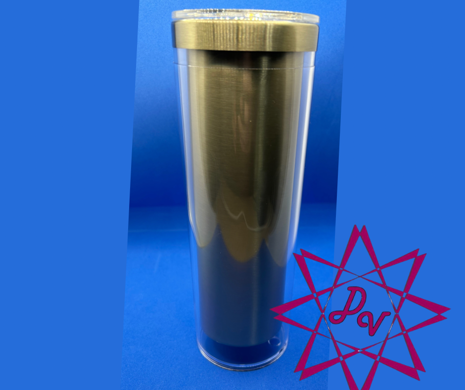 20oz SNOWGLOBE SUBLIMATION Tumbler with predrilled hole